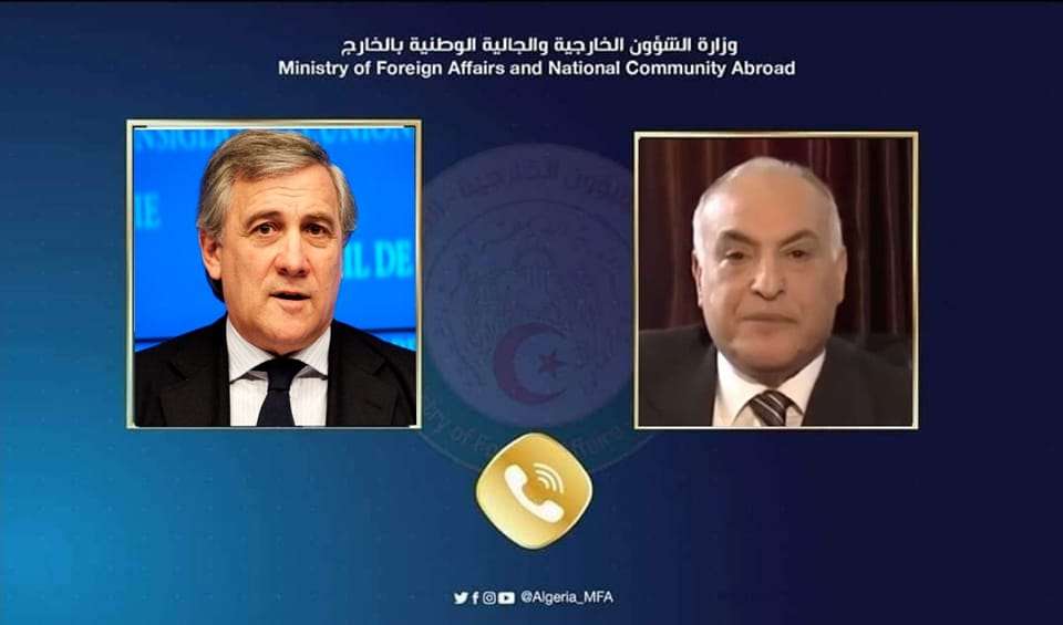 Communication téléphonique entre le Ministre Attaf et son homologue italien
