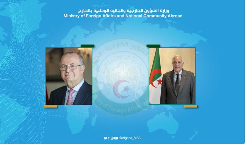 Le ministre Attaf s'entretient téléphoniquement avec son homologue palestinien