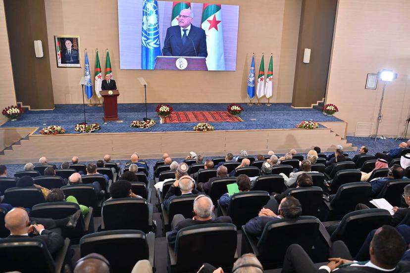 Mr. Ahmed Attaf presides over the joint ceremony commemorating Algerian Diplomacy Day and the 81st anniversary of the creation of the United Nations.