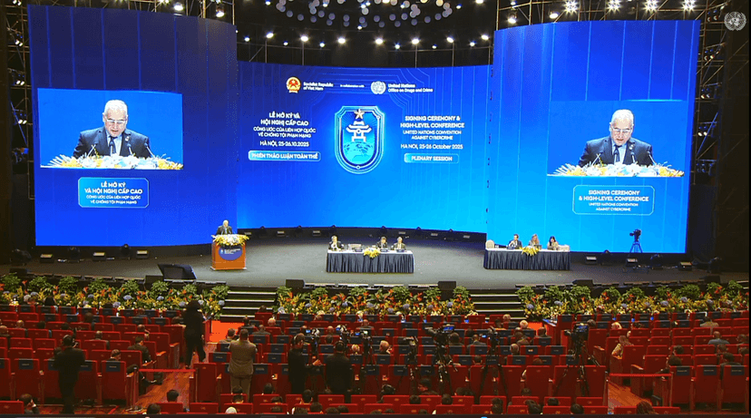 M. Magramane a prononcé un discours lors de sa participation à la cérémonie de signature de l'accord sur la lutte contre la cybercriminalité.