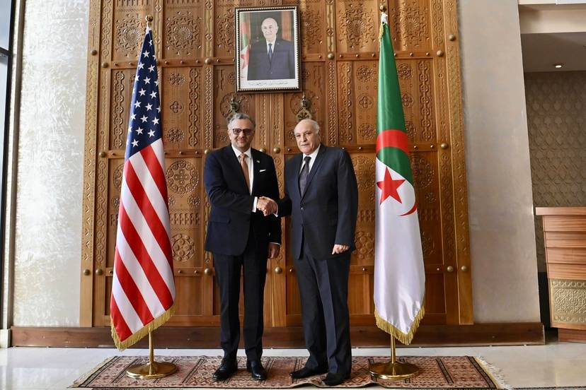 Mr. Attaf receives the senior advisor to the President of the United States for Africa, Arab affairs and the Middle East, Mr. Massad Boulos